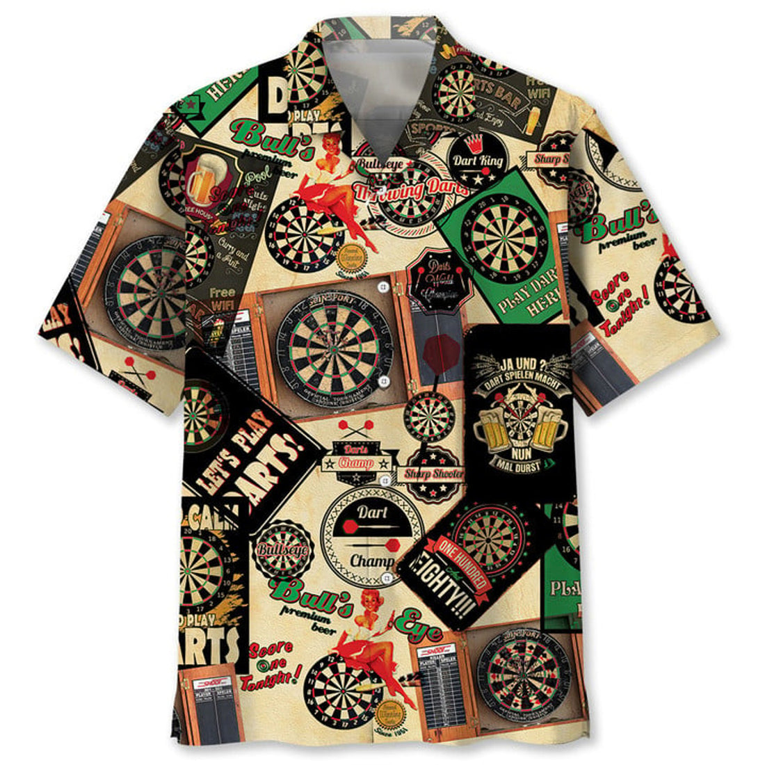 Darts Vintage Hawaiian Shirt, Darts team Hawaiian shirt for men, Gift for Darts player