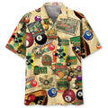Billiard vintage Hawaiian Shirt, Billiard team Hawaiian shirt for men, Gift for billiard player