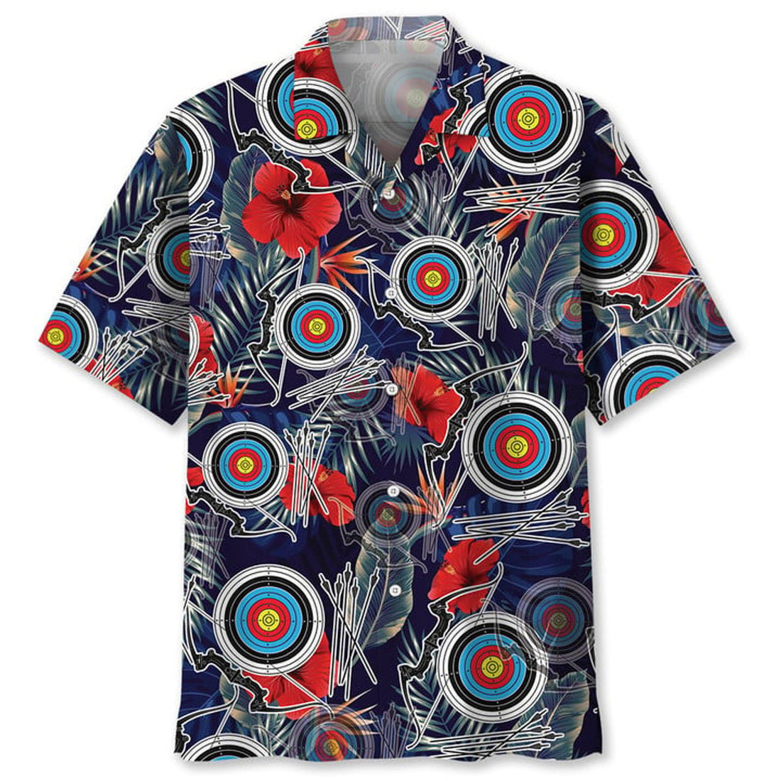 Archery tropical Hawaiian Shirt, Archery team Hawaiian shirt for men, Gift for Archery player
