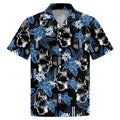 Thin Blue Line Hawaiian Shirt German Shepherd Police Seamless Pattern Hawaiian Shirt, Hawaiian Shirt For Men