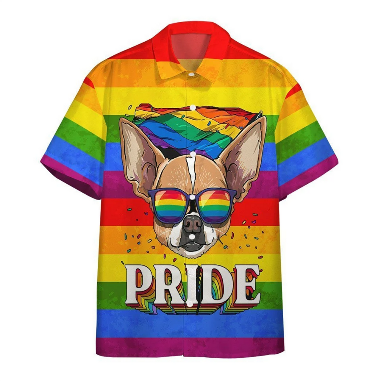 Colorful Pride Shirt For Transgender, Awesome Background Design Hawaiian Shirt, Beach Party Shirt