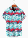 Gradient Hawaiian Shirt, Aloha Shirt For Summer Vibes, Cool Hawaiian Shirt, Beach Shirt, Hawaiian 3d Funny Shirt