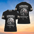 Christian Shirt When God's Warriors Go Down On Their Knees 3D Shirt Christian 3D Shirt for Men