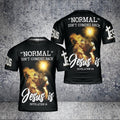 Lion Normal Isn't Coming Back Jesus Is 3D T-Shirt Christian Shirts For Men & Women
