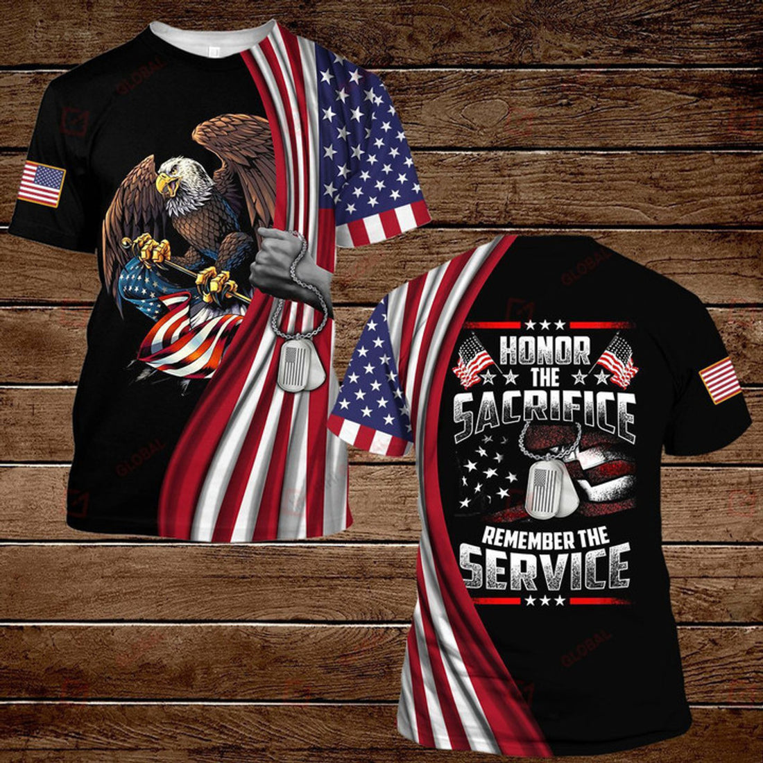 Honor The Sacrifice Remember The Service All Over Printed Shirts