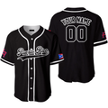 Custom Name Baseball Jerseys Puerto Rico Black White, Idea Gift for Men & Women
