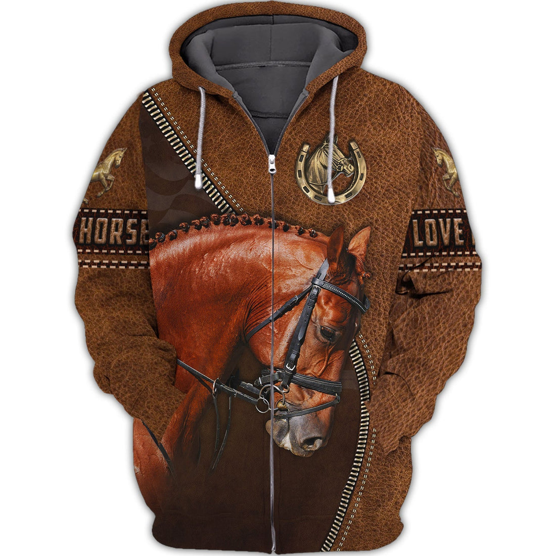 FUNSTUFFPRINT Love Horse 3D Full Print 3D Hoodie and Zip Hoodie