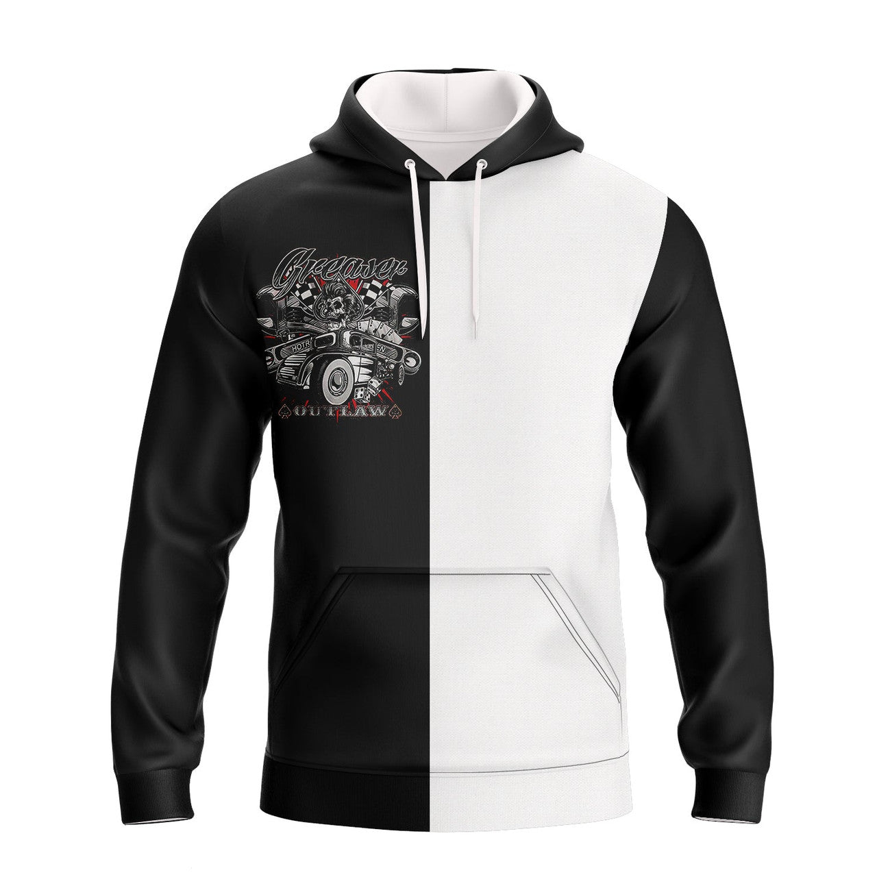 FUNSTUFFPRINT Greaser Outlaw 3D Hoodie and Zip Hoodie