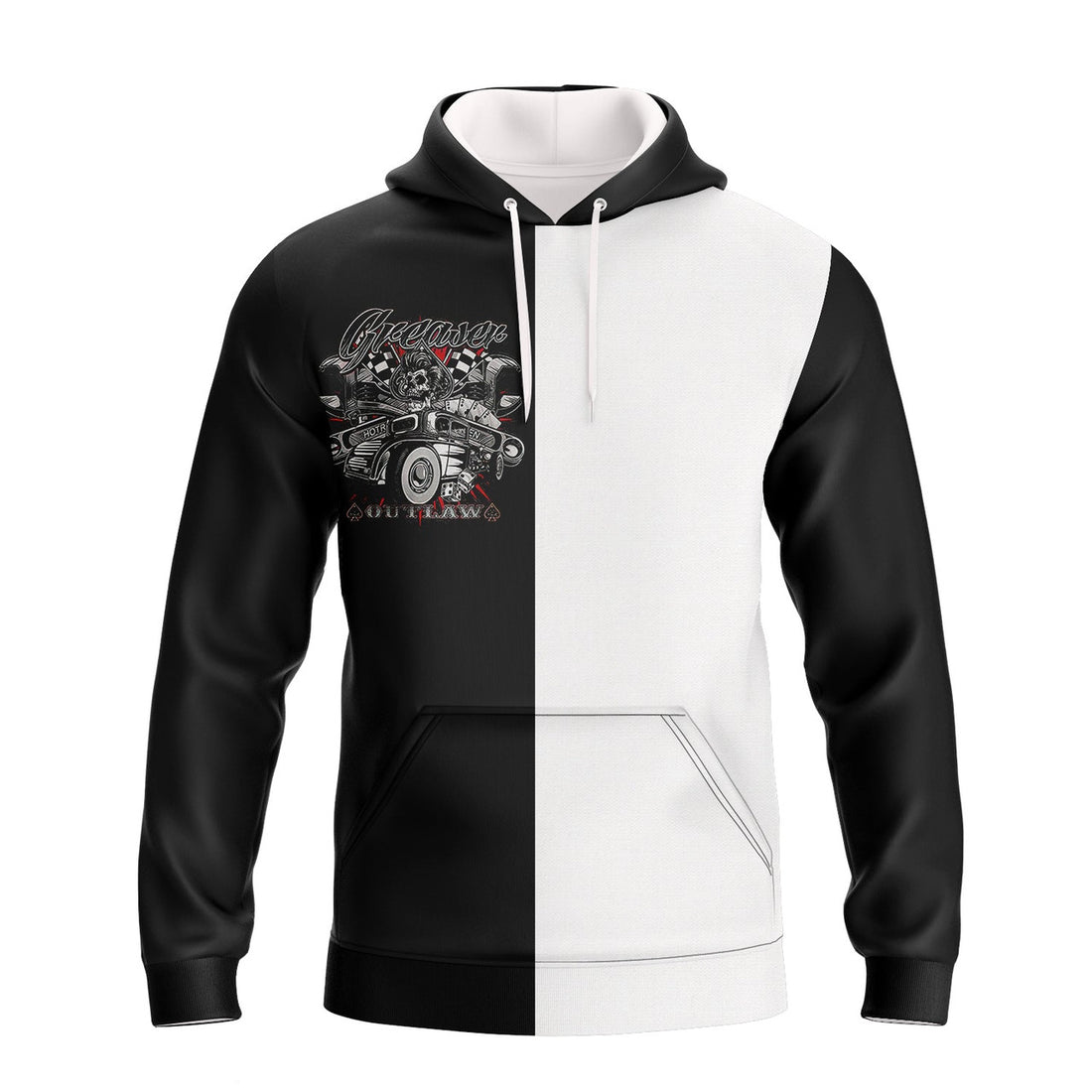 FUNSTUFFPRINT Greaser Outlaw 3D Hoodie and Zip Hoodie
