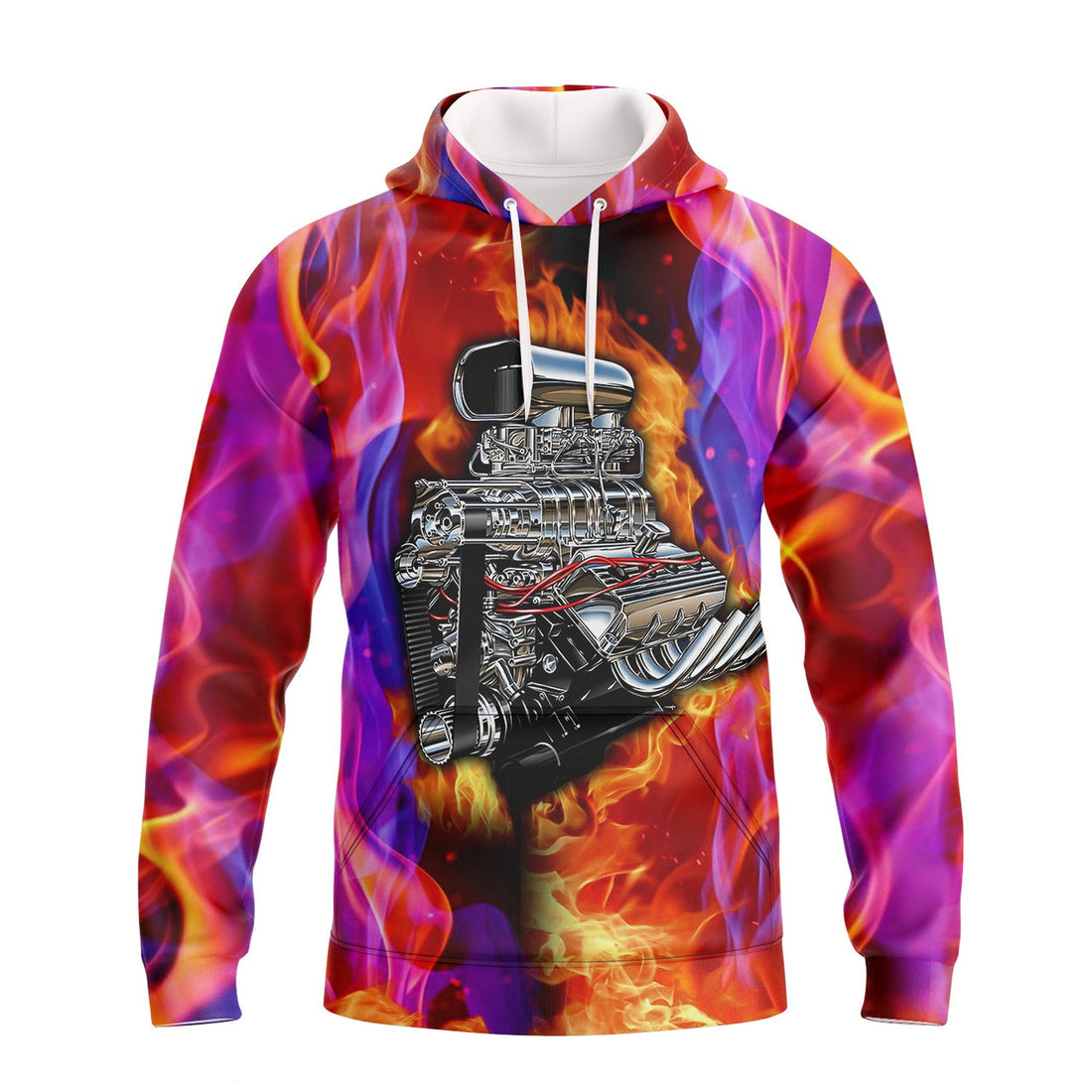 FUNSTUFFPRINT Hot Rod Engine 3D Hoodie and Zip Hoodie