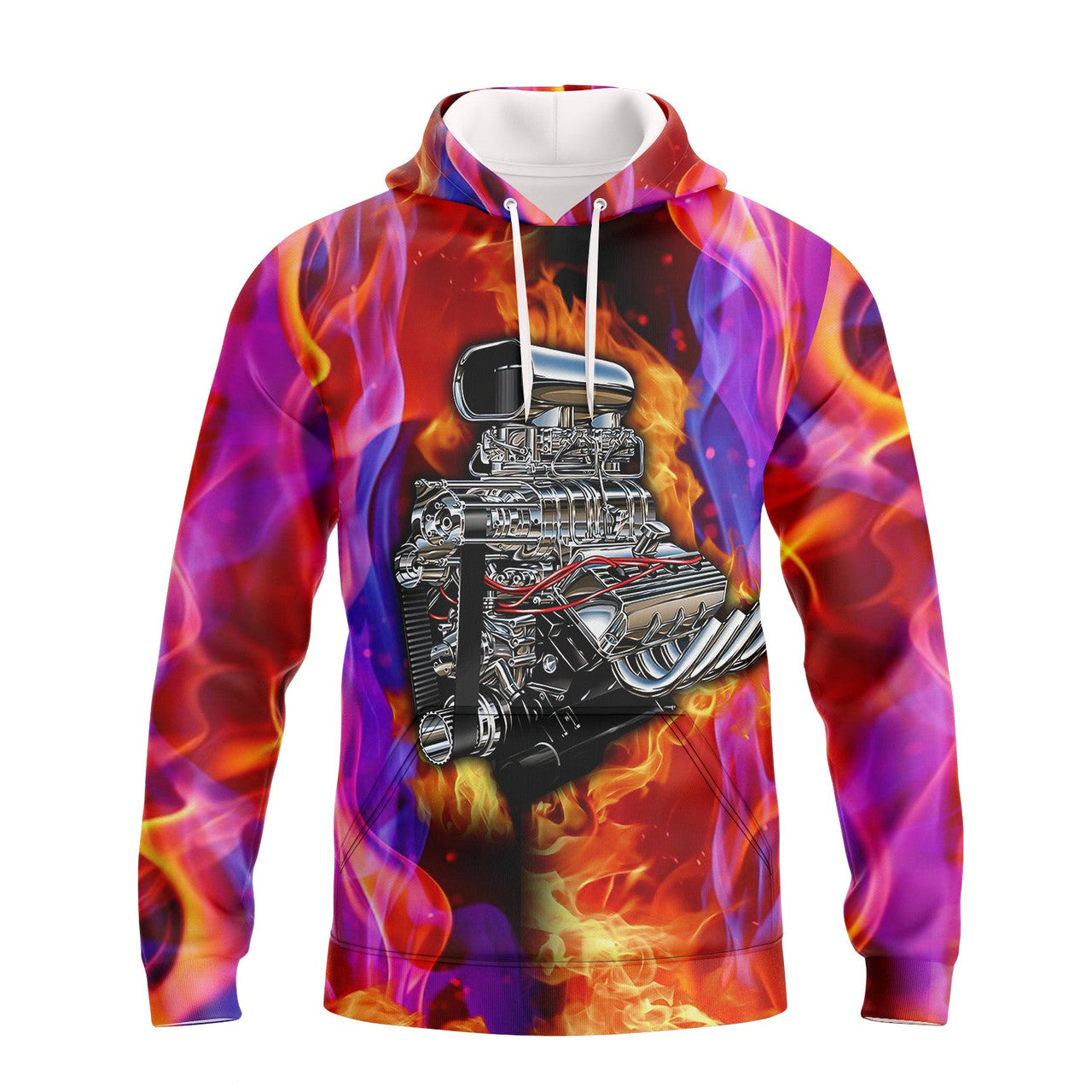 FUNSTUFFPRINT Hot Rod Engine 3D Hoodie and Zip Hoodie