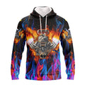 FUNSTUFFPRINT Hot Rod Engine 3D Hoodie and Zip Hoodie