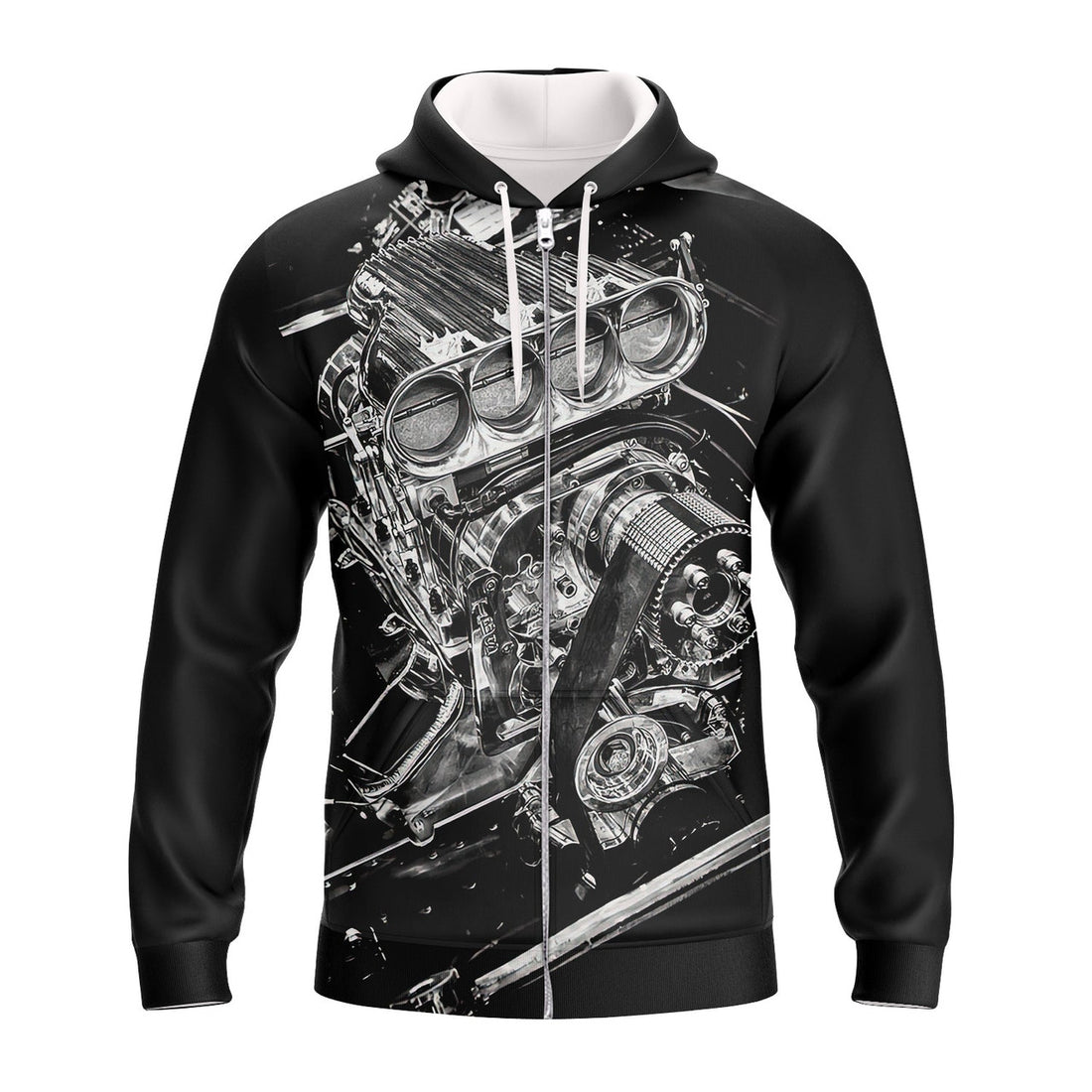 FUNSTUFFPRINT Hot Rod Engine 3D Hoodie and Zip Hoodie