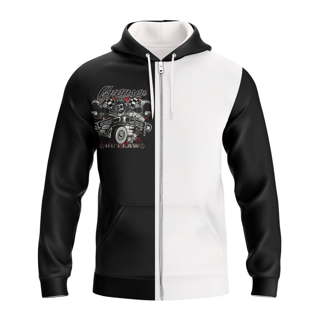 FUNSTUFFPRINT Greaser Outlaw 3D Hoodie and Zip Hoodie