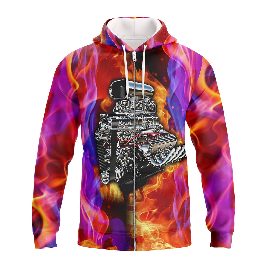 FUNSTUFFPRINT Hot Rod Engine 3D Hoodie and Zip Hoodie