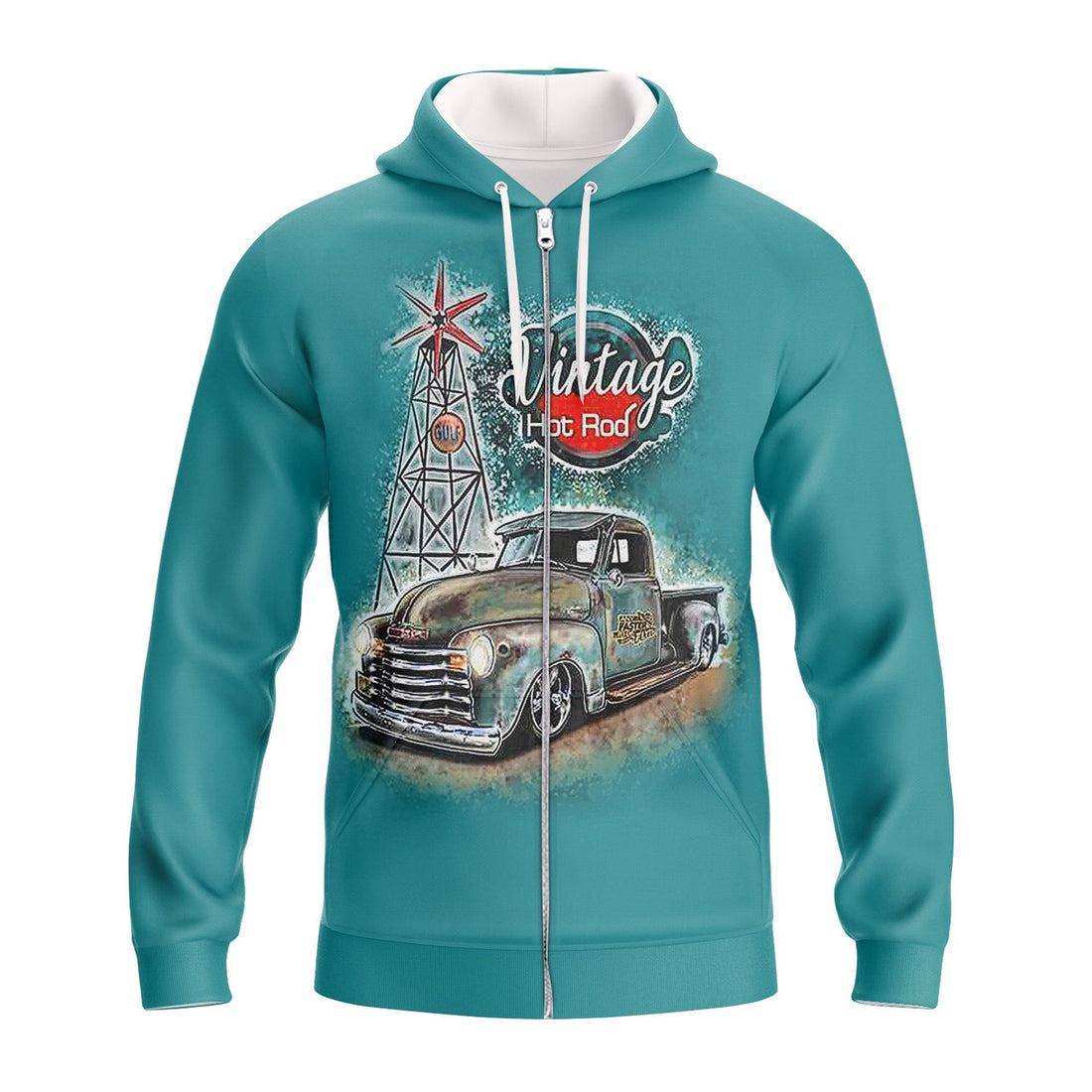 FUNSTUFFPRINT Vintage Hot Rod 3D Hoodie and Zip Hoodie