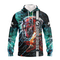 FUNSTUFFPRINT Love Horse 3D Art Full Print 3D Hoodie and Zip Hoodie