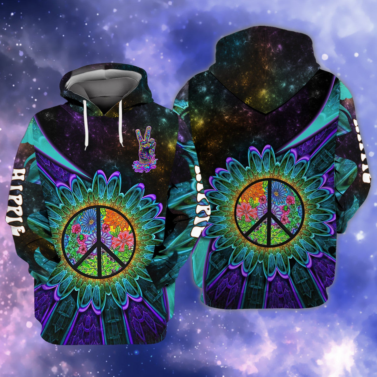 FUNSTUFFPRINT Hippie - 3D Full Print 194 3D Hoodie and Zip Hoodie