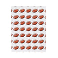 FUNSTUFFPRINT White Footballs Velveteen Plush Blanket