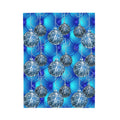 FUNSTUFFPRINT Blue Holiday Velveteen Plush Blanket