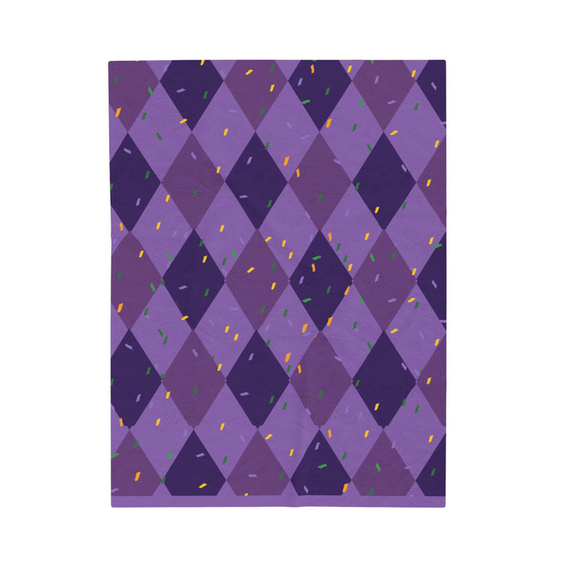 FUNSTUFFPRINT Mardi Gras Velveteen Plush Blanket