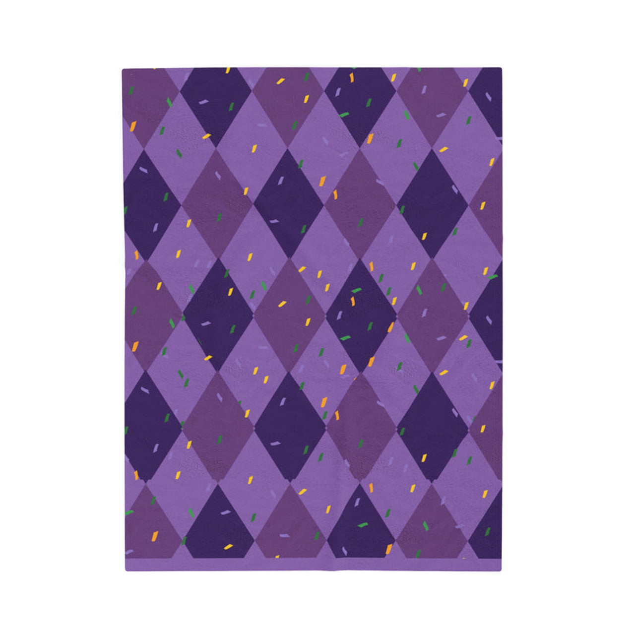 FUNSTUFFPRINT Mardi Gras Velveteen Plush Blanket