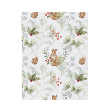 FUNSTUFFPRINT Foxy Velveteen Plush Blanket