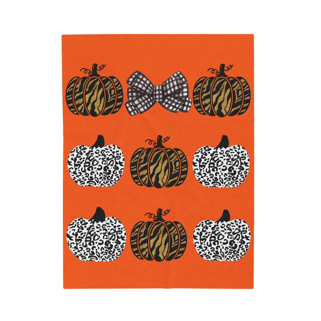 FUNSTUFFPRINT Pumpkin Spice Velveteen Plush Blanket