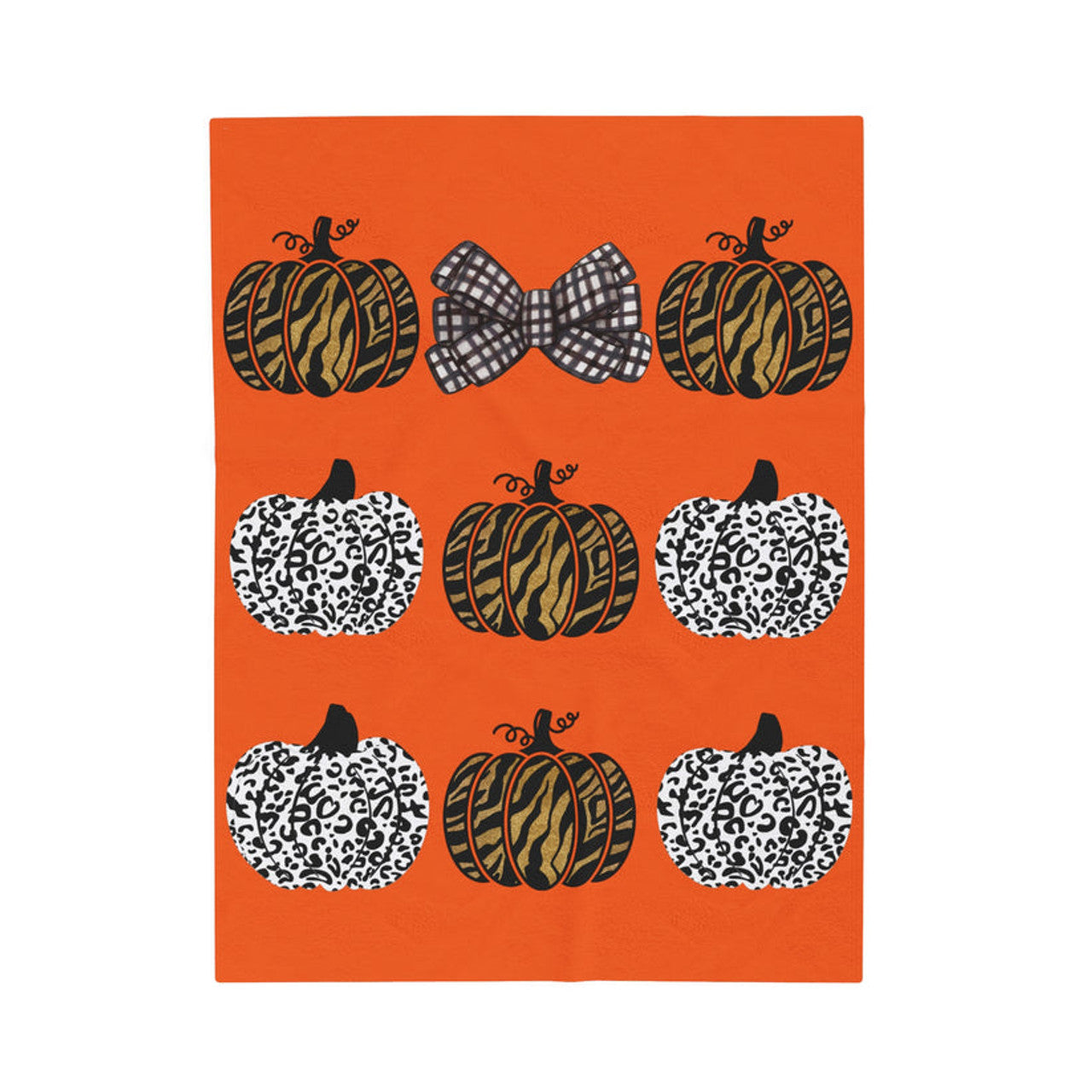 FUNSTUFFPRINT Pumpkin Spice Velveteen Plush Blanket