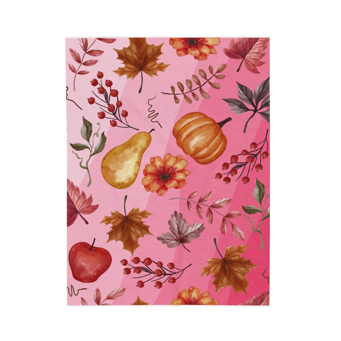 FUNSTUFFPRINT Pink Fall Velveteen Plush Blanket
