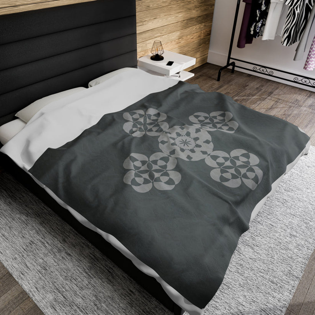 FUNSTUFFPRINT Quilt Cross Velveteen Plush Blanket