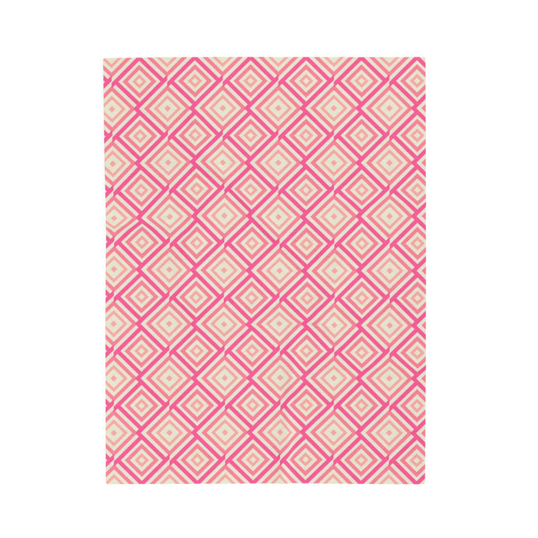 FUNSTUFFPRINT Pink Diamonds Velveteen Plush Blanket