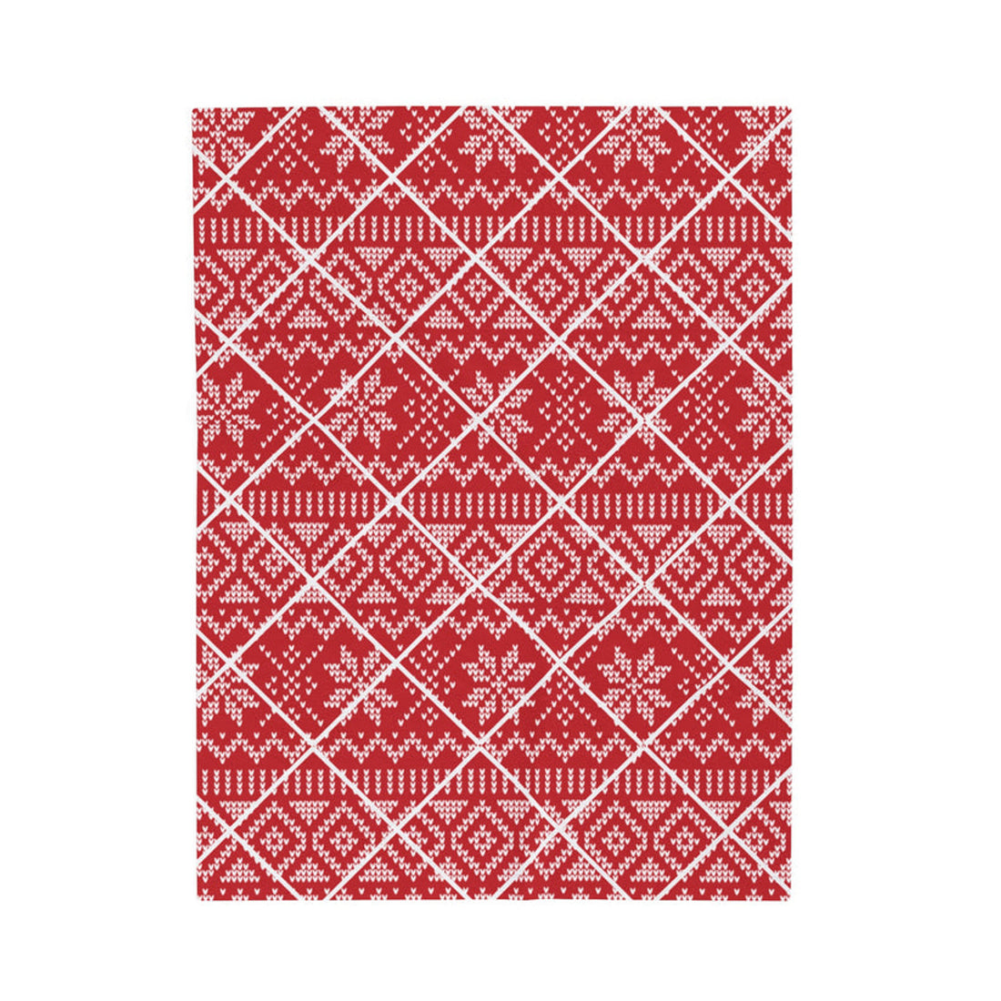 FUNSTUFFPRINT Fair Isle Velveteen Plush Blanket