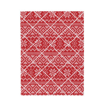 FUNSTUFFPRINT Fair Isle Velveteen Plush Blanket