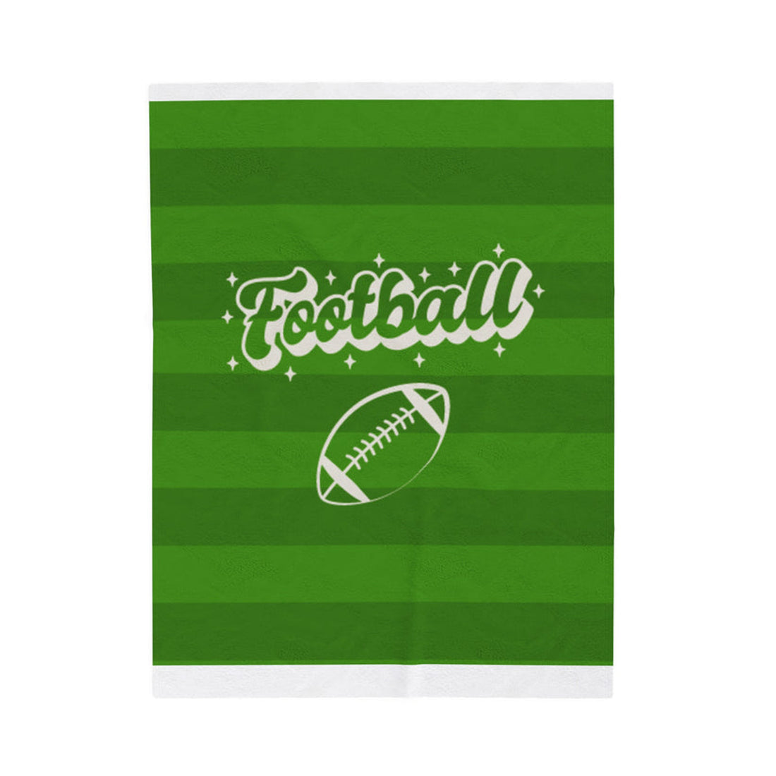 FUNSTUFFPRINT Football Field Velveteen Plush Blanket