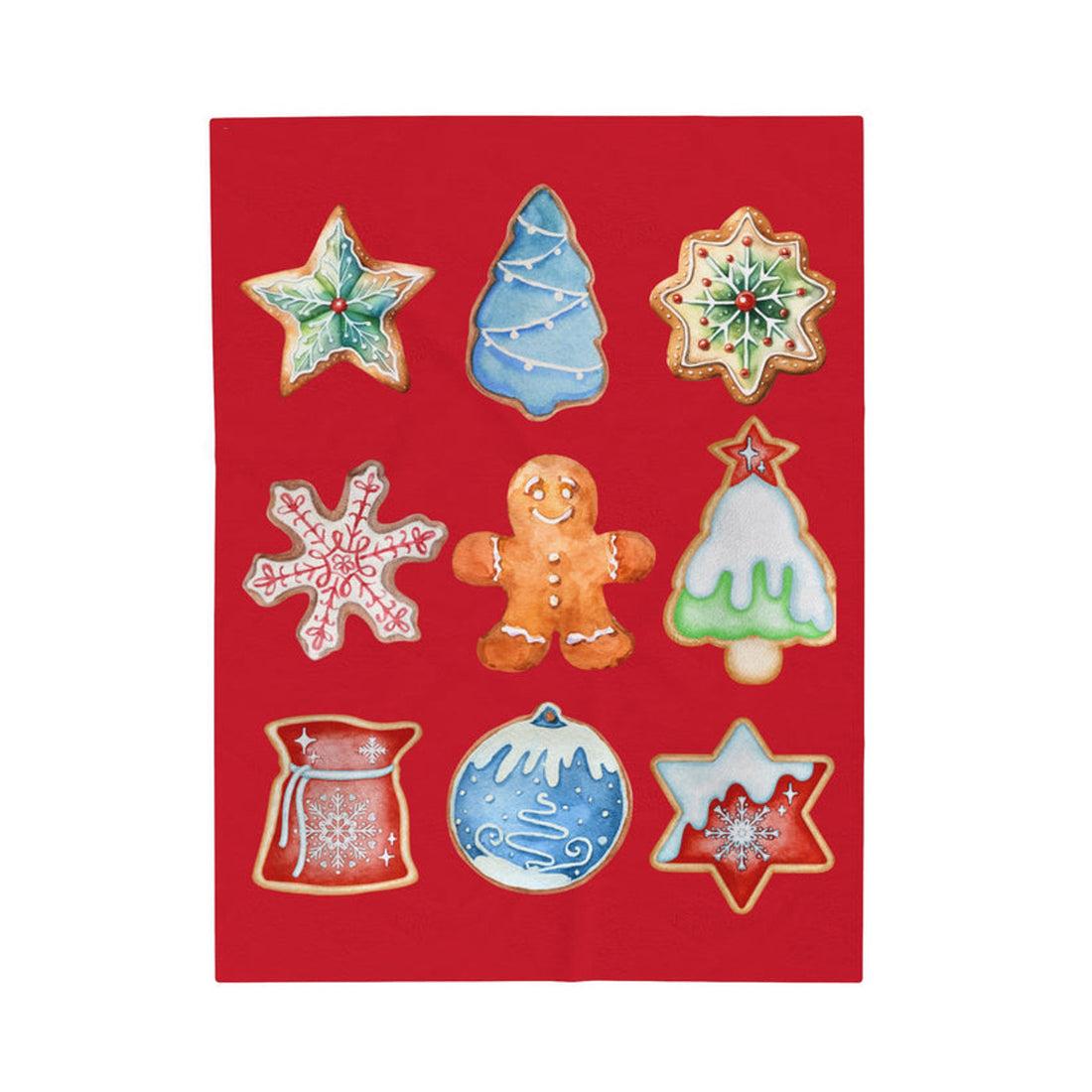 FUNSTUFFPRINT Iced Christmas Velveteen Plush Blanket