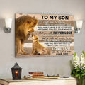 Lion Dad To My Son - I Can Promise To Love You - Dad Son Canvas Print - Best Gift For Son 