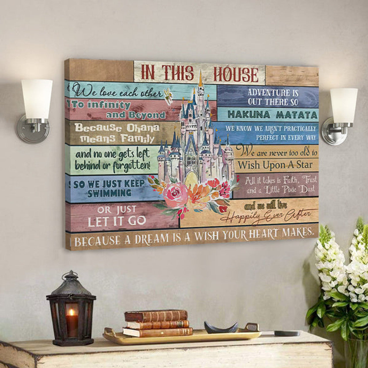 In The House Canvas Wall Art - Christian Canvas Prints - Faith Canvas - Bible Verse Canvas 