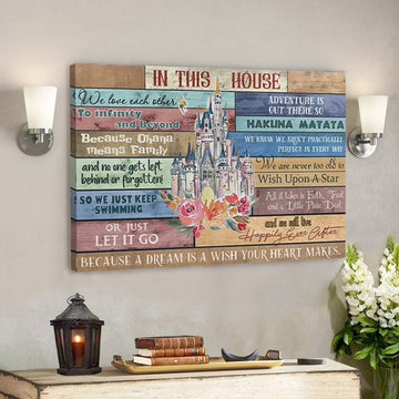 In The House Canvas Wall Art - Christian Canvas Prints - Faith Canvas - Bible Verse Canvas 
