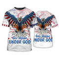 FUNSTUFFPRINT Independence Day Is Coming Ealge One Nation Under God 3D Full Print 3D T-shirt