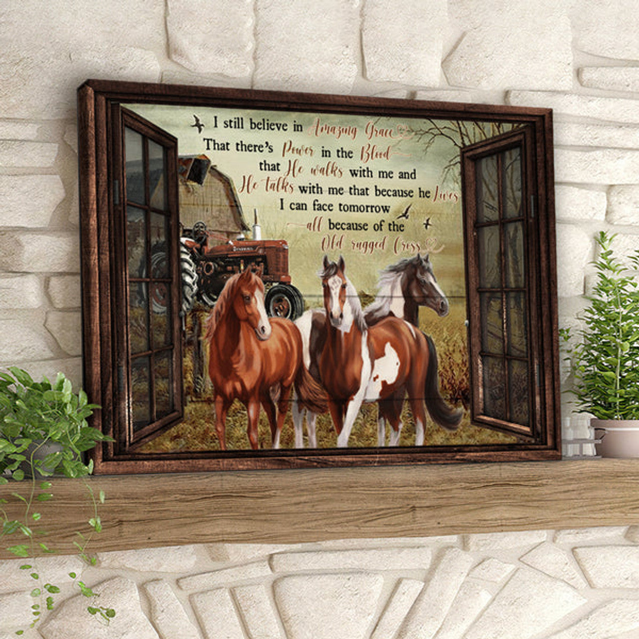 I Still Believe In Amazing Grace - Horse - Christian Canvas Prints - Faith Canvas - Bible Verse Canvas 