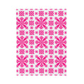 FUNSTUFFPRINT Pink Argyle Snowflake Velveteen Plush Blanket
