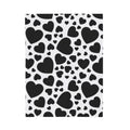 FUNSTUFFPRINT Black White Valentine Hearts Velveteen Plush Blanket