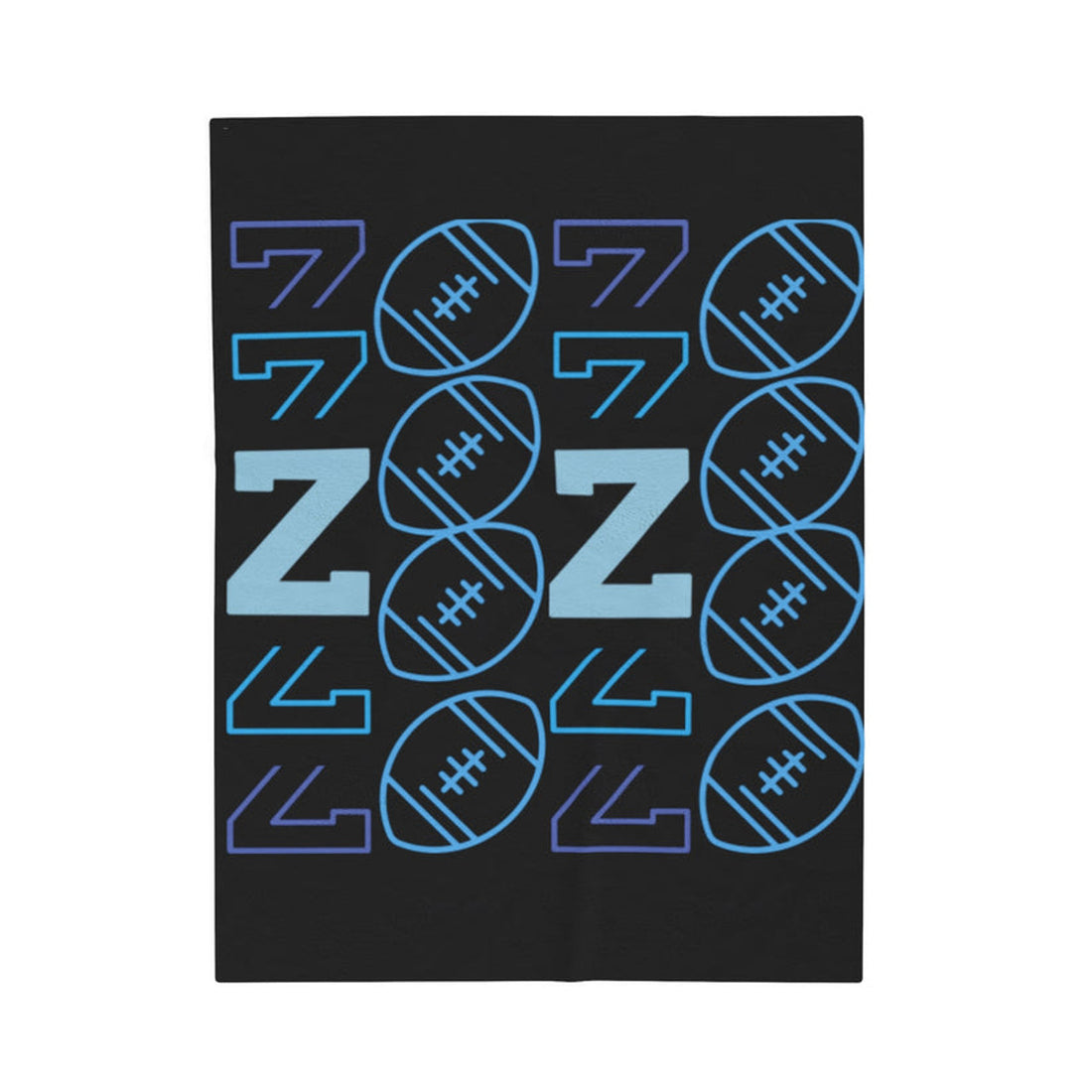 FUNSTUFFPRINT Football Napz Velveteen Plush Blanket
