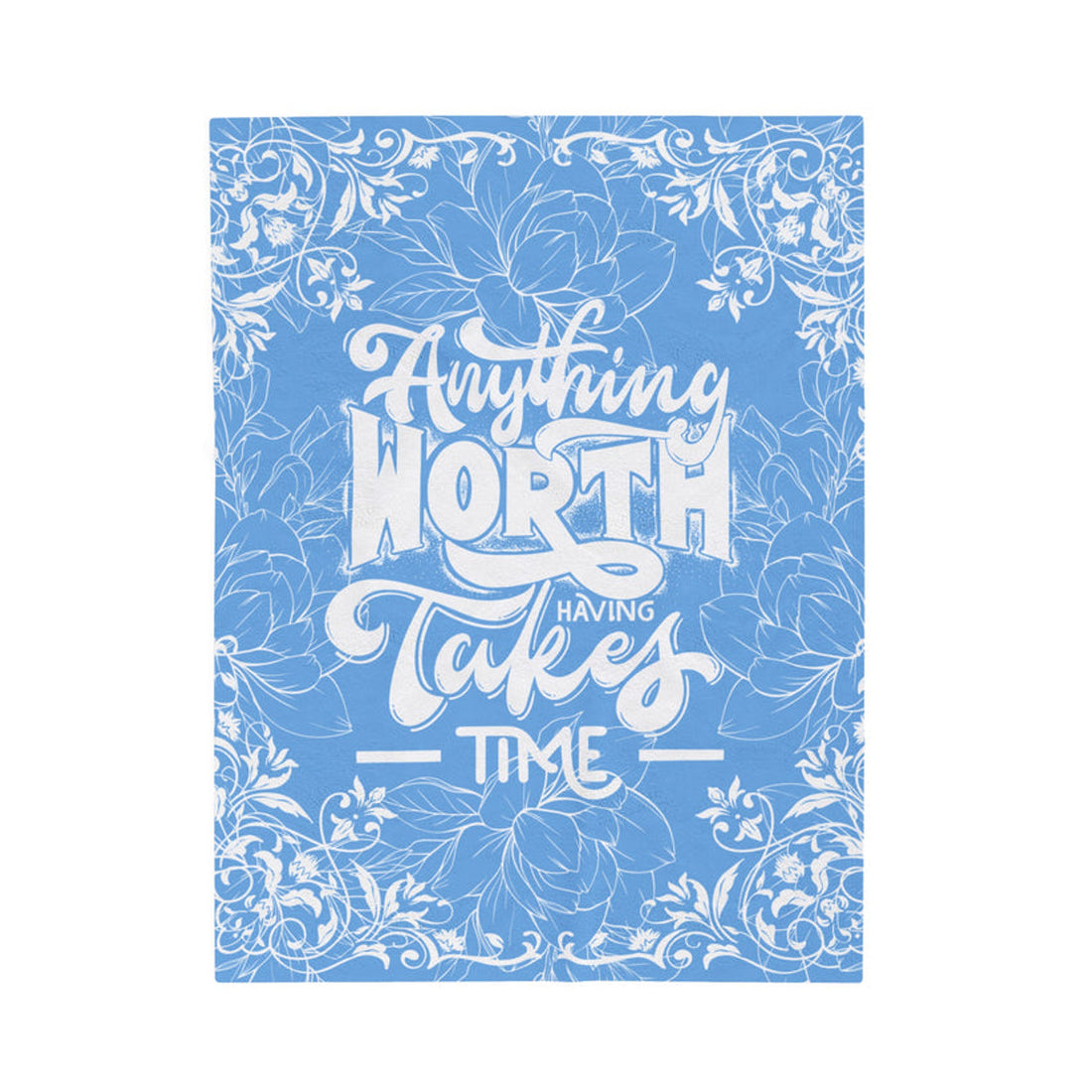 FUNSTUFFPRINT Takes Time Mental Illness Velveteen Plush Blanket