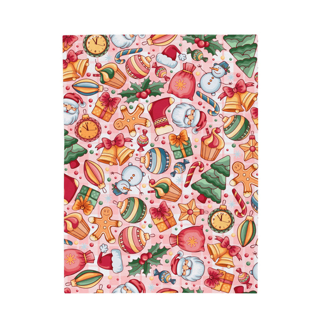 FUNSTUFFPRINT Gingerbread Christmas Velveteen Plush Blanket