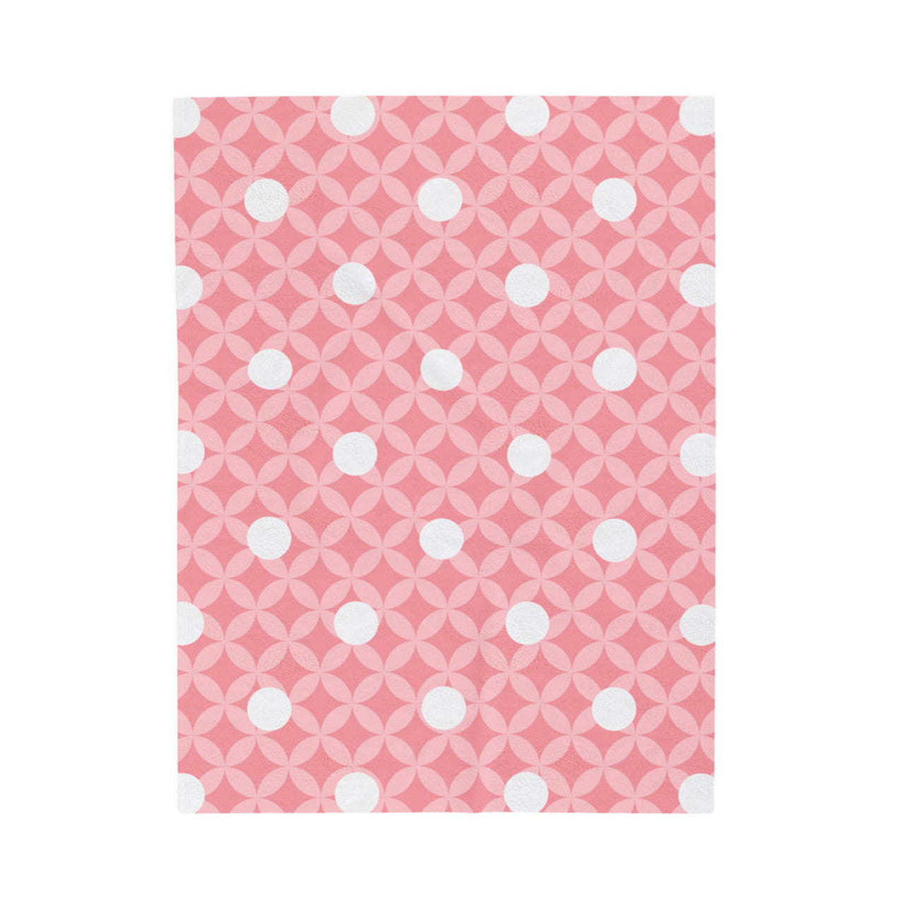 FUNSTUFFPRINT Pink Dots Velveteen Plush Blanket