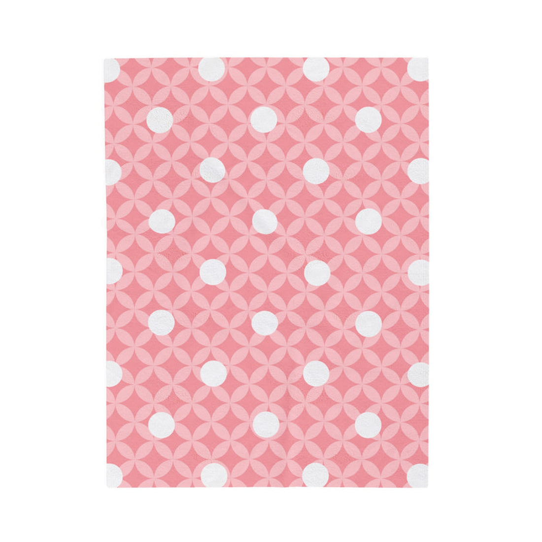 FUNSTUFFPRINT Pink Dots Velveteen Plush Blanket