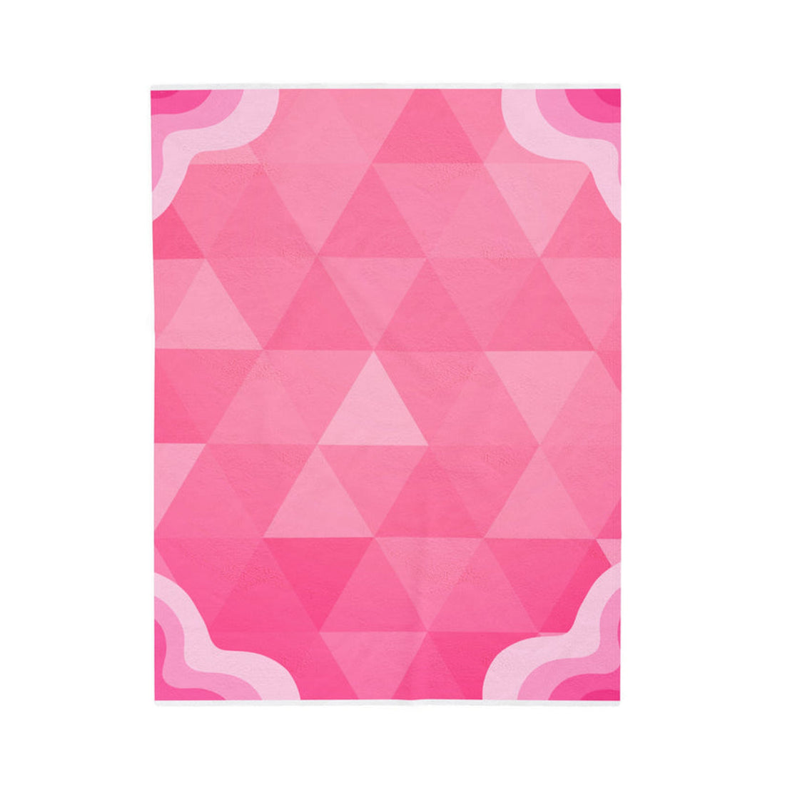 FUNSTUFFPRINT Pink Diamond Velveteen Plush Blanket
