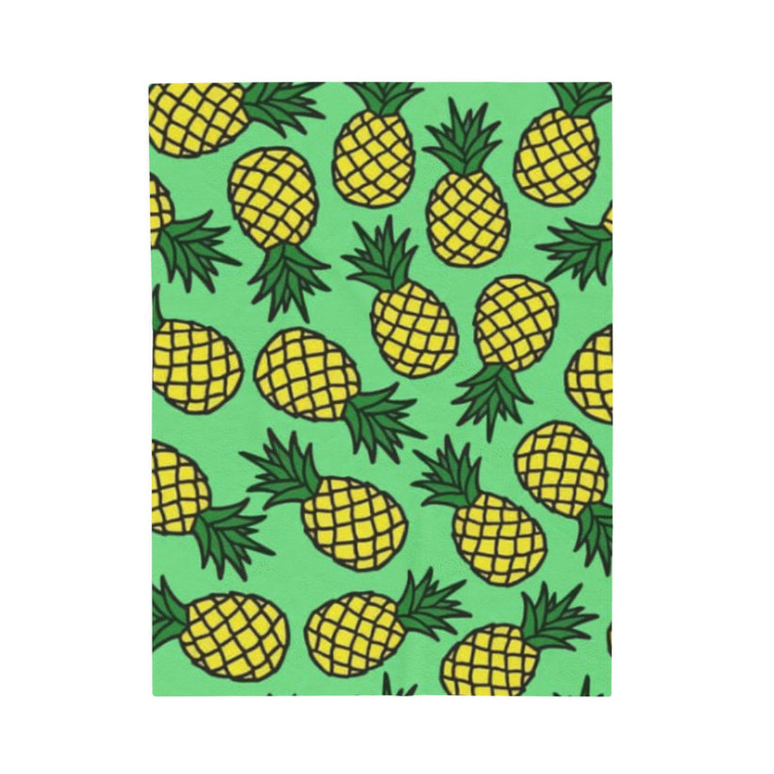 FUNSTUFFPRINT Pineapples! Velveteen Plush Blanket